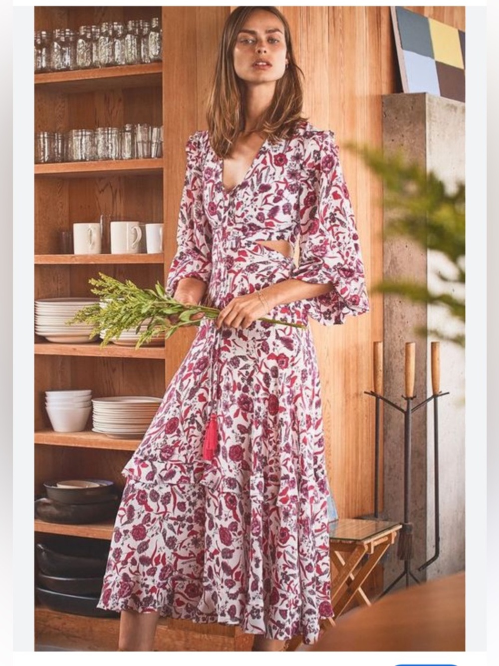 ALEXIS Nakkita Dress Berry Floral Sz XS